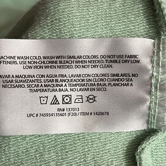 Orvis Hoodie Womens Large Mint Green Pullover Stretch Cotton Blend Soft Casual - Picture 10 of 12